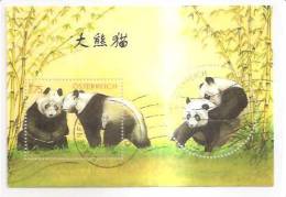 60471) 2003 - Austria Foglietto Usato Raffiguranti I Panda - Oblitérés