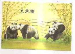 60487) 2003 - Austria Foglietto Usato Raffiguranti I Panda - Oblitérés