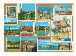 Cp, Carte Géographique, Piemonte (Italie) - Carte Geografiche