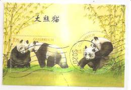 60494) 2003 - Austria Foglietto Usato Raffiguranti I Panda - Gebraucht