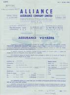 Assurance Voyages Alliance 1965 Paris / Marseille - Banque & Assurance