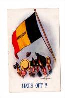 DONALD MC GILL   Mooie Art Deco Kaart  Patriotic Hats Off For Belgium Gelopen 1920  Zie Scan - Mc Gill, Donald