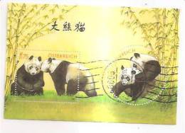 60502) 2003 - Austria Foglietto Usato Raffiguranti I Panda - Used Stamps