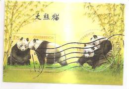 60515) 2003 - Austria Foglietto Usato Raffiguranti I Panda - Used Stamps