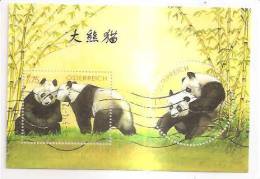 60517) 2003 - Austria Foglietto Usato Raffiguranti I Panda - Oblitérés