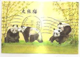 60525) 2003 - Austria Foglietto Usato Raffiguranti I Panda - Used Stamps