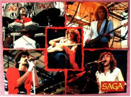 Poster Musik-Gruppe SAGA  -  Ca. 56 X 41,5 Cm  -  Von Pop Rocky Ca. 1982 - Plakate & Poster