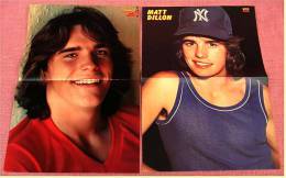 2 Kleine Poster  Matt Dillon  -  Rückseite : Elephant ,  Von Pop Rocky Und Bravo Ca. 1982 - Affiches & Posters