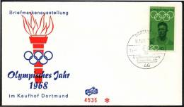 GERMANY DORTMUND 1968 - MEXICO '68 OLYMPIC GAMES - PHILATELIC EXHIBITION IN OLYMPIC YEAR - Verano 1968: México