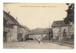 CP DELLE  RUE DE LA GARE  - ECRITE EN 1916 - Delle