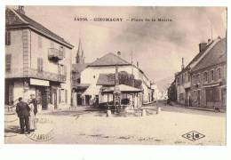 CP GIROMAGNY  N°14558 PLACE DE LA MAIRIE   - ECRITE EN 1937 - Giromagny