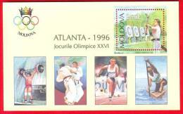 Moldova Moldawien, Block Stamp, Summer Olympic Games Atlanta 1996 - Ete 1996: Atlanta