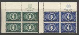 UN New York 1952 4-Block Michel 17-18 RZf - Blocks & Sheetlets