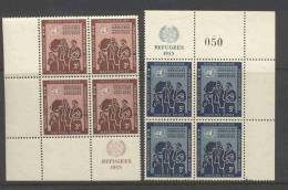 UN New York 1953 4-Block Michel 19-20 RZf And KN (see Scann) - Hojas Y Bloques