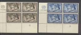 UN New York 1953 4-Block Michel 21-22 RZf And KN (see Scann) - Blokken & Velletjes