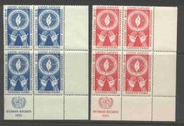 UN New York 1953 4-Block Michel 25-26 RZf (see Scann) - Hojas Y Bloques