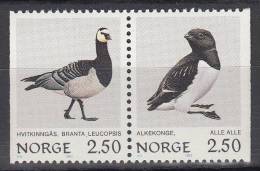Bird (Oiseau), Norway Sc821-2 Goose, Little Auk - Oche