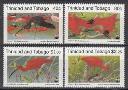 Bird (Oiseau), Trinidad & Tobago Sc505-8 Scarlet Ibis, WWF - Ooievaars