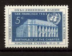 UN New York 1952 Michel 16 MNH (**) - Unused Stamps