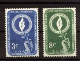 UN New York 1955 Michel 45-46 MNH (**) - Unused Stamps