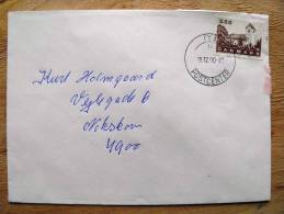 Cover Sent In Denmark On 1990, Kirke Church - Briefe U. Dokumente