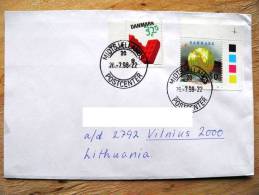 Cover Sent From Denmark To Lithuania On 1998, Europa Cept - Lettres & Documents