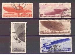 1934 Soviet Union. Scott # C53-C57  Airships. Cancelled, See Description - Usados