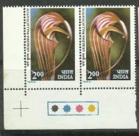 INDIA, 1982,Himalayan Flowers,  200p Pair,, With Traffic Lights,Bottom Left,MNH, (**) - Ungebraucht