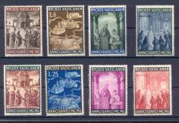 Vatican State 1949 Michel 163-170 MLH - Unused Stamps