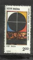 INDIA,1982, Paintings,M F Hussain And Raza,Set, 2 V,  MNH, (**) - Ungebraucht