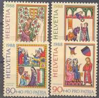 1988 Pro Patria Zum 219-22 / Mi 1372-5 / Sc B542-5 / YT 1300-3 Postfrisch/neuf/MNH - Ungebraucht