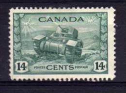 Canada - 1943 - 14 Cents War Effort/Ram Tank - MH - Unused Stamps