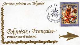 Polynésie: 1992 Très Belle Fdc "artistes Peintres "P. Kienlen Pêcheur Au Patia - FDC