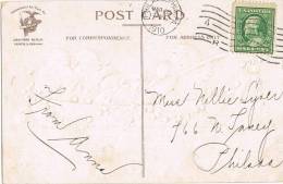 0521. Postal PHILADELPHIA (Pa) 1910. Stamp Franklin - Storia Postale