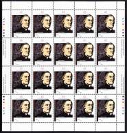 Canada MNH Scott #1637 Sheet Of 20 45c Abbe Charles-Emile Gadbois, Musicologist - Full Sheets & Multiples