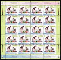 Canada MNH Scott #1639 Sheet Of 20 45c Nurse And Patient - Centenary Of Victorian Order Of Nurses - Feuilles Complètes Et Multiples