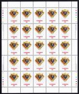 Canada MNH Scott #1656 Sheet Of 25 45c Knights Of Columbus - 100 Years In Canada - Ganze Bögen