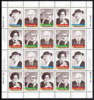 Canada MNH Scott #1664a Sheet Of 20 45c Judy LaMarsh, Martha Black, Real Caouette, Lionel Chevrier - Prominent Canadians - Hojas Completas