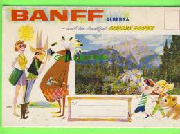 BANFF, ALBERTA - CARNET 18 PICTURES FOLDER, 1958 - DIMENSION 21 X 14.5 Cm - EVERGREEN PRESS LTD - - Banff