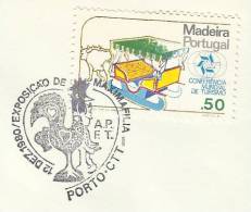 Portugal Cachet Commémoratif Expo Philatelique Coq De Barcelos 1980 Event Postmark Barcelos Rooster - Gallinacées & Faisans
