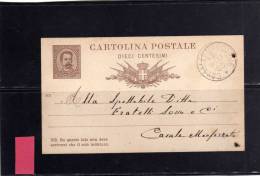 ITALIA REGNO CARTOLINA POSTALE INTERO - ITALY KINGDOM POSTCARD CAVALLEMAGGIORE 19 - 6 - 1885  10 CENTESIMI - Postwaardestukken