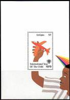 ANTIGUA 1970's INT'L YEAR YOUTH S/S MNH AIRPLANE, CHILDREN - Autres & Non Classés