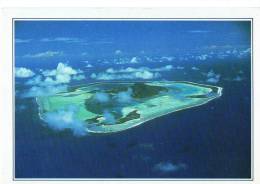 CARTE FICHE   MAUPITI           VUE AERIENNE - Polinesia Francese