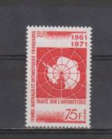 TAAF YT 39 ** : Carte Et Traité De L'Antarctique - 1971 - Antarktisvertrag