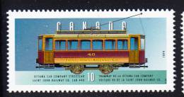 Canada MNH Scott #1605k 10c Ottawa Car Company Streetcar - Historic Land Vehicles Collection - Neufs