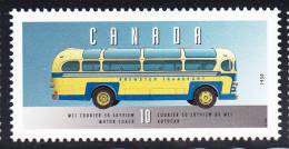 Canada MNH Scott #1605l 10c MCI Courier 50 Skyview Motor Coach - Historic Land Vehicles Collection - Neufs