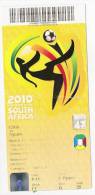 Chile-Spain South Africa 2010 Fifa World Cup Football Match Ticket - Tickets D'entrée