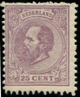 Pays : 384  (Pays-Bas : Guillaume III)   Yvert Et Tellier N° :   26 (*) [12½ X 12] ; NVPH NL 26 Ha - Nuovi