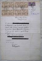 MARCHE DA BOLLO SU DOCUMENTO COMUNE DI PALAZZOLO ACREIDE SIRACUSA ANNO 1946 - Fiscaux