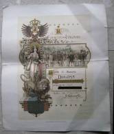 FOTOLITOGRAFIA DIPLOMA MEDAGLIA D´ORO REGIO ESERCITO ITALIANO GARA DI MARCIA ANNO 1901 - Diploma & School Reports